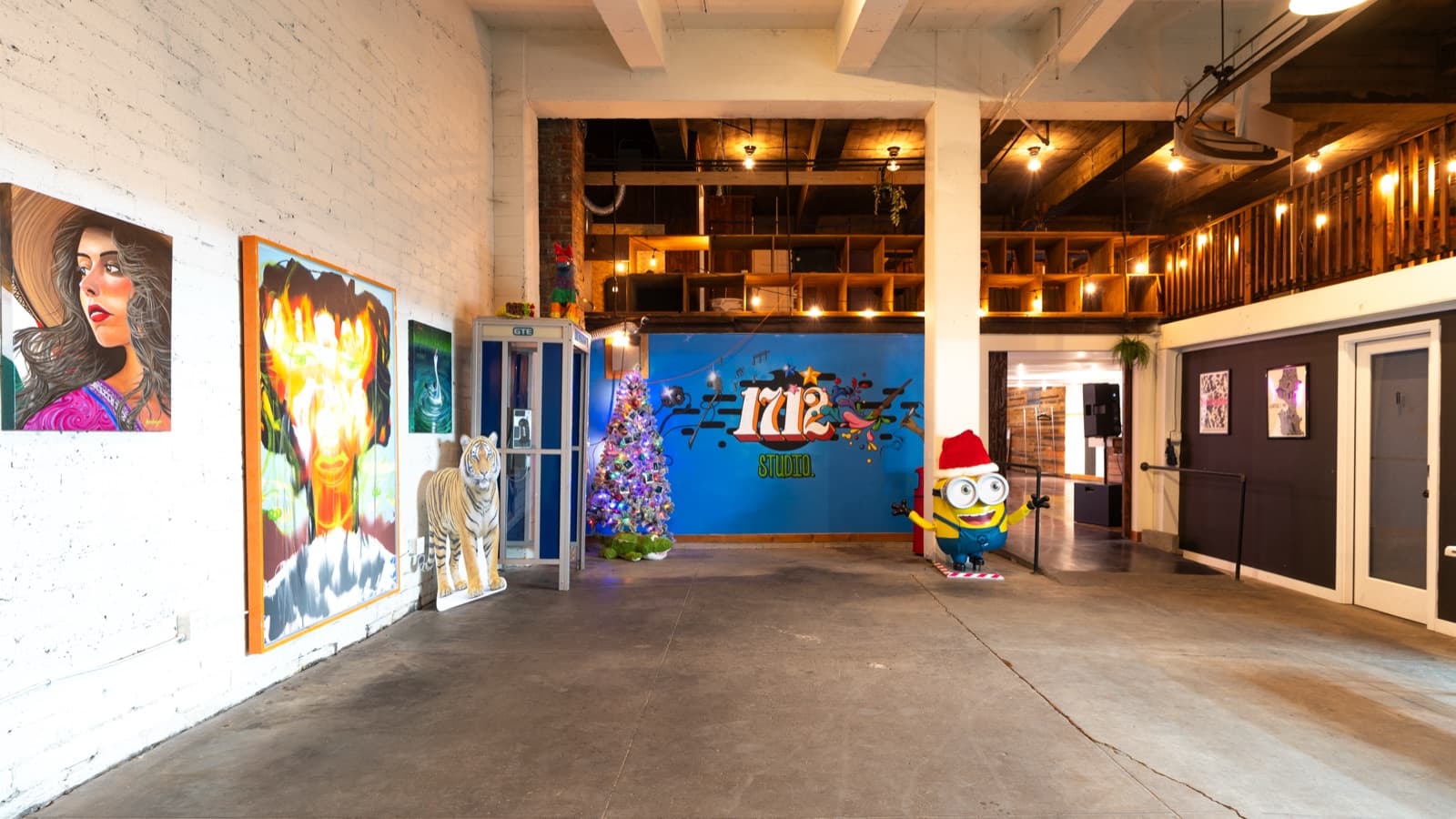 1712 Studios warehouse event space, empty configuration view 1